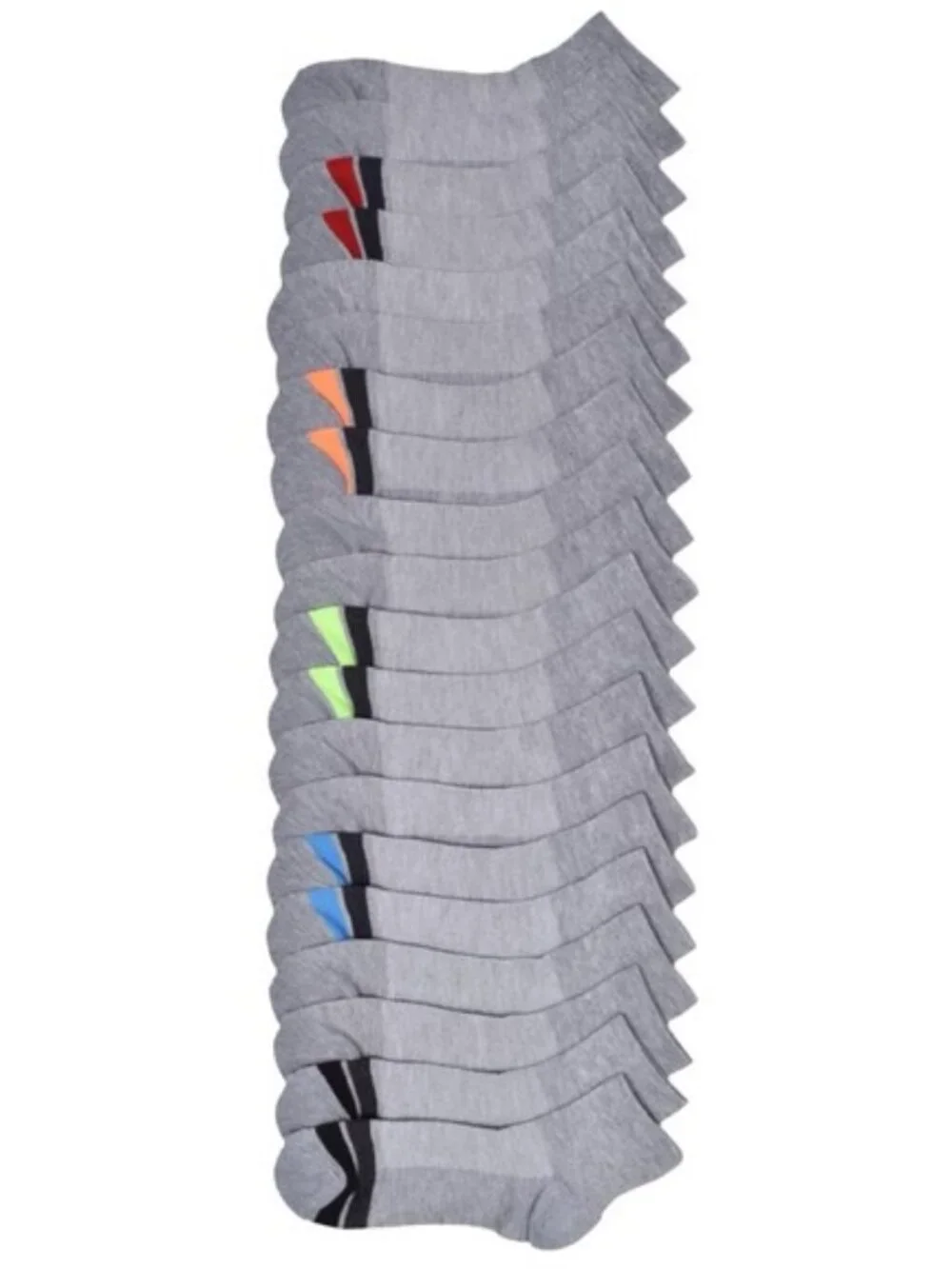 NWT Wonder Nation Boys Ankle Socks 10-Pack Gray Size M Shoe Size 6-8 Cushioned